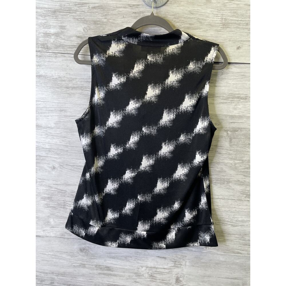Alfani Sleeveless Cowl Neck Top Womens Large Abstract Print Polyester‎ Blouse - Picture 7 of 8